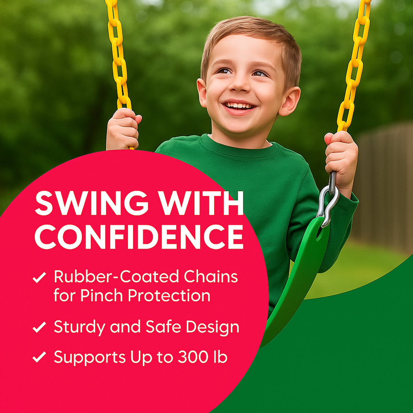 Swing Set Replacement Swing - Green