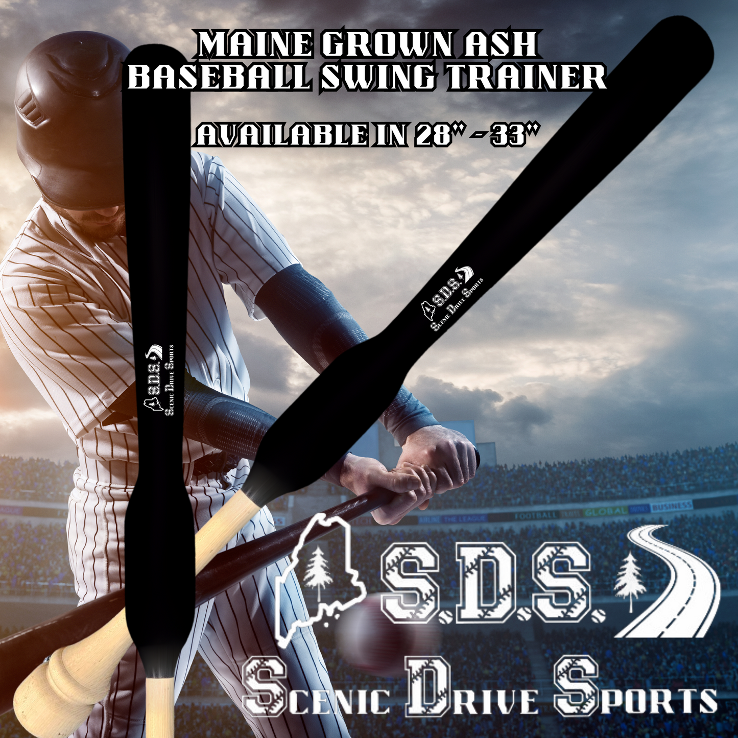 Scenic Drive Sports Two Handed Baseball Swing Trainer Bat
