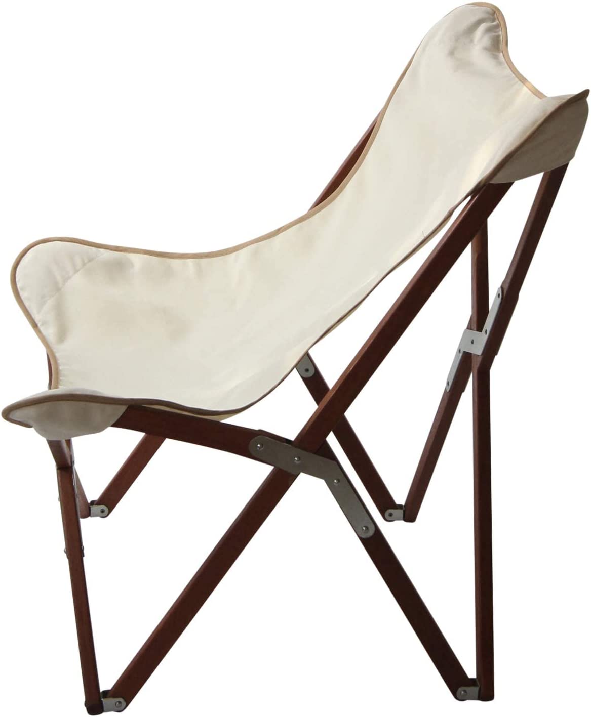 BYER OF MAINE, Butterfly Chair, Easy to Fold and Carry, Hardwood, Sling Chair, Wood Beach Chair, Perfect for Camping, Matching Furniture in The Pangean Line, 34" H x 23" W, 27" D, Single