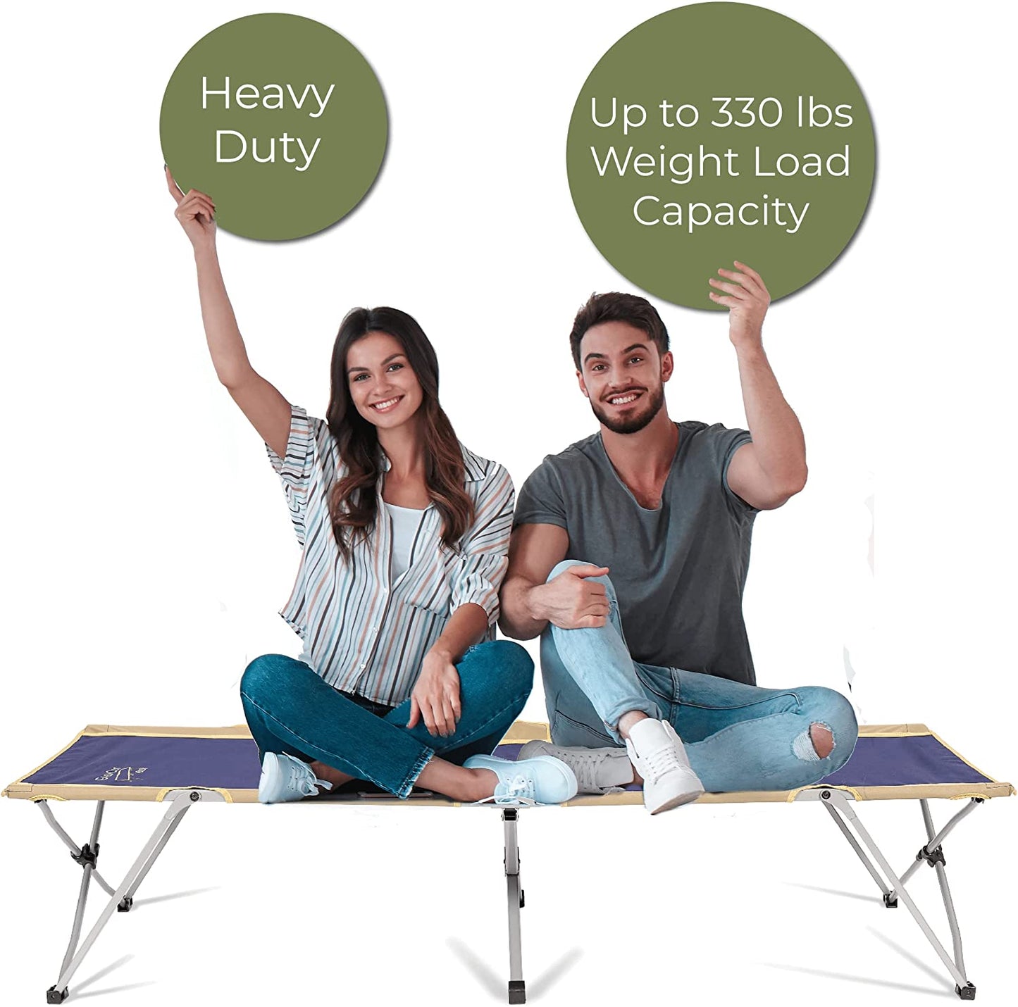 Byer of Maine Easy Cot - Extra Large Folding Cot - 330lb Weight Limit - 78"L x 31"W x 18"H