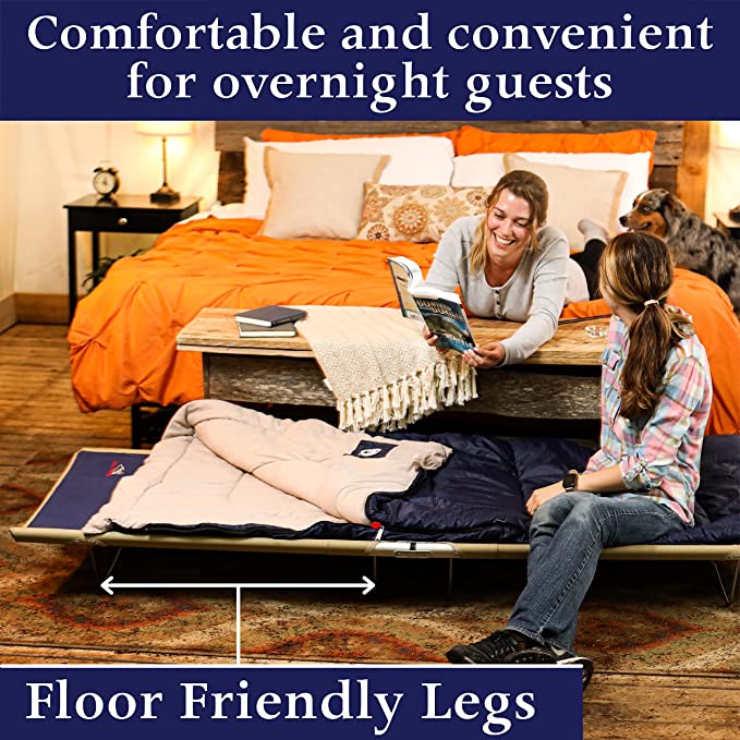 BYER OF MAINE, Allagash Plus, Cot, 76" L X 30" W X 8" H, Lightweight Cot, Extra Wide, Camping Cots Adult, Holds up to 250lbs, Portable Camping Cot