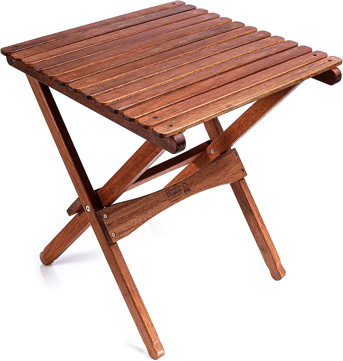BYER OF MAINE Pangean Folding Wooden Table, Hardwood Portable Table, Multi Use Table, Easy to Fold and Carry for Camping, Wooden Camp Table, Use Indoors, Matches Pangean Furniture Line