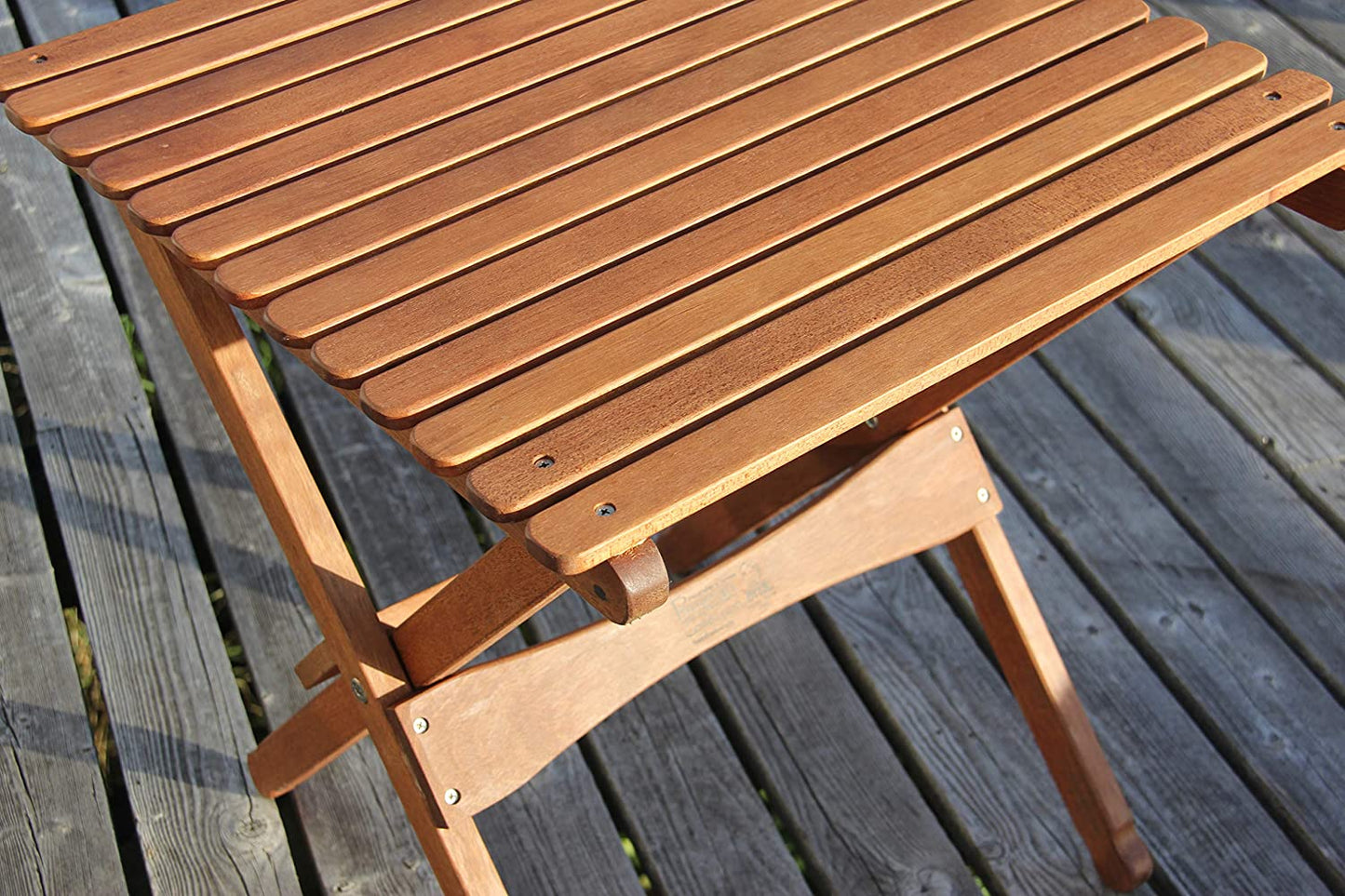BYER OF MAINE Pangean Folding Wooden Table, Hardwood Portable Table, Multi Use Table, Easy to Fold and Carry for Camping, Wooden Camp Table, Use Indoors, Matches Pangean Furniture Line